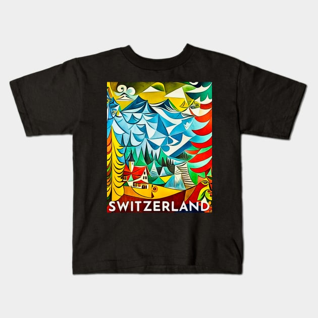 Switzerland, Globetrotter Kids T-Shirt by Zamart20